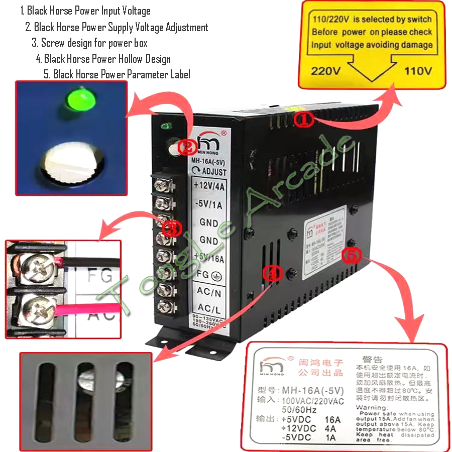 Coin Acceptor Selector - Fuente de Alimentación Conmutada para Máquinas